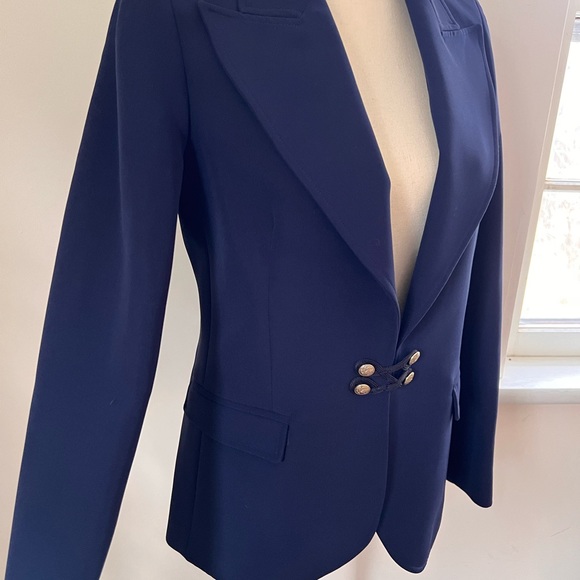 NWOT Atos Lombardini Blazer - took tags off but never worn. Navy+gold - Picture 4 of 6